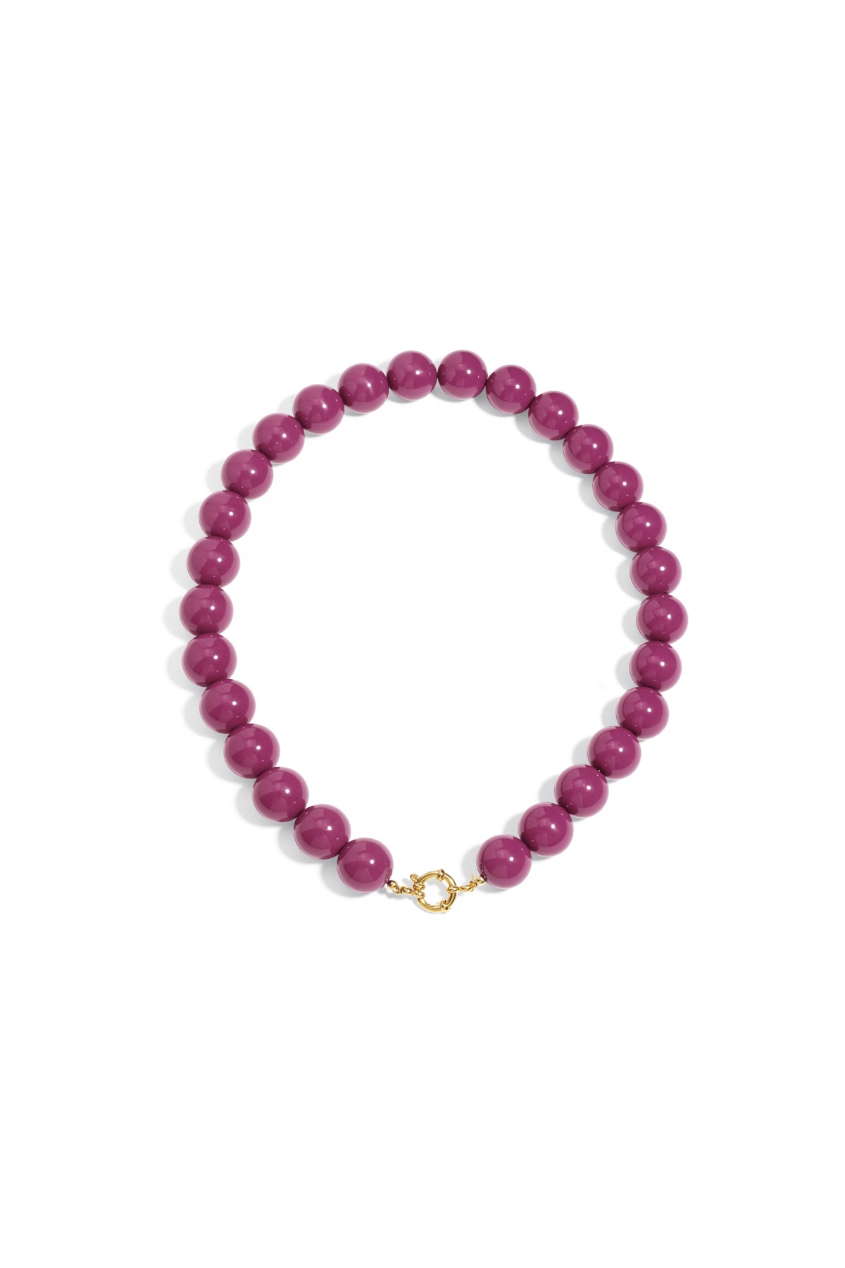 Collana con perle grandi e chiusura frontale-15mm
