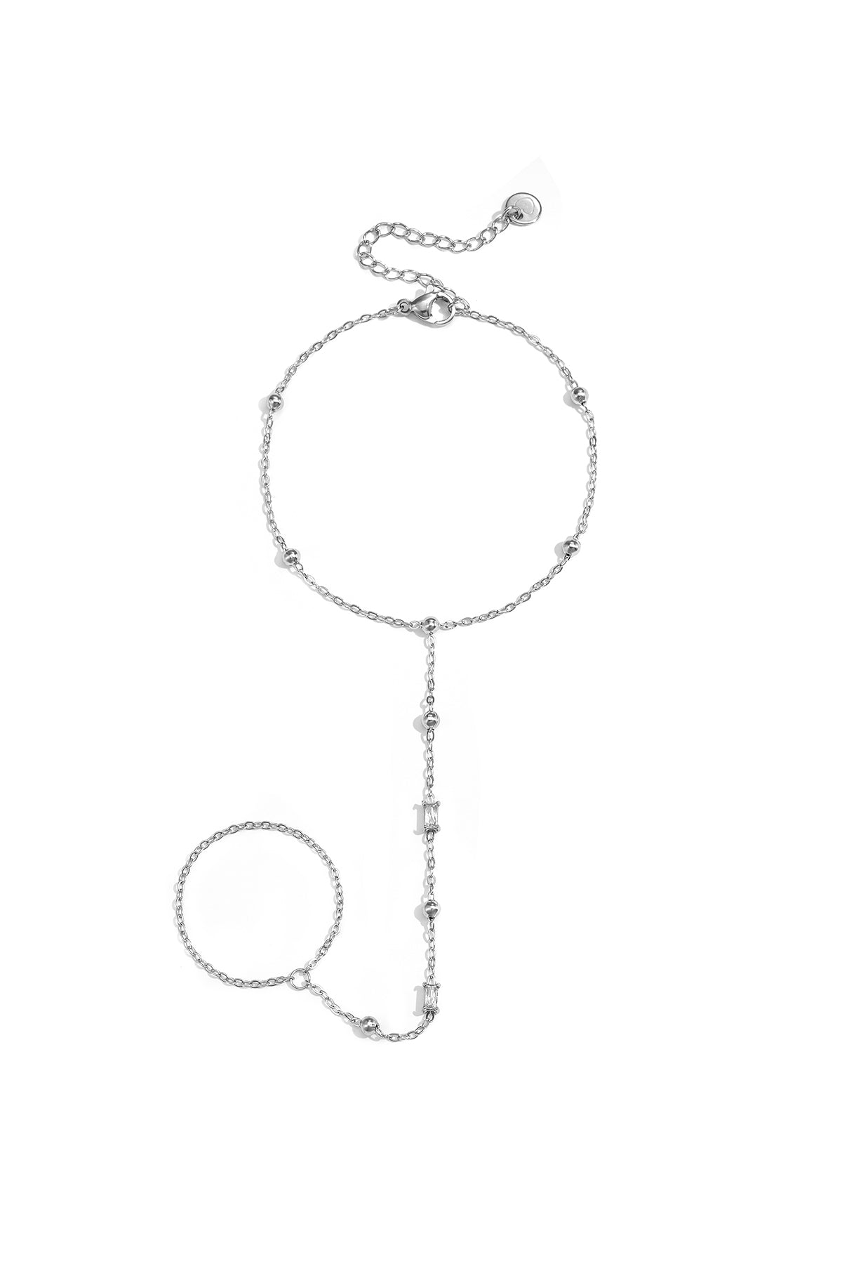 Collana da polso con perline e pietre rettangolari