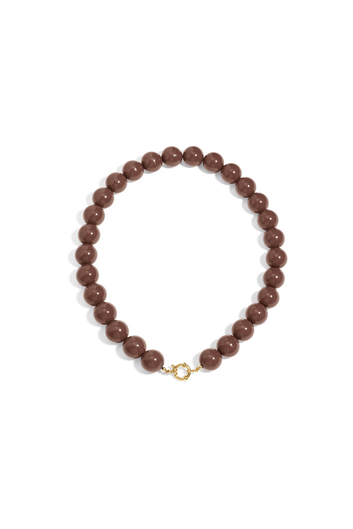 Collana con perle grandi e chiusura frontale-15mm