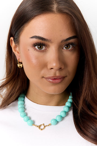Collana con perle grandi e chiusura frontale-15mm