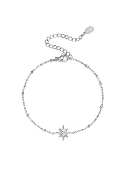 Braccialetto con perline e stella cadente con pietra