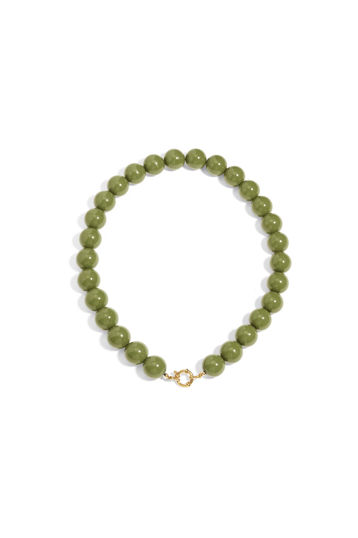 Collana con perle grandi e chiusura frontale-15mm