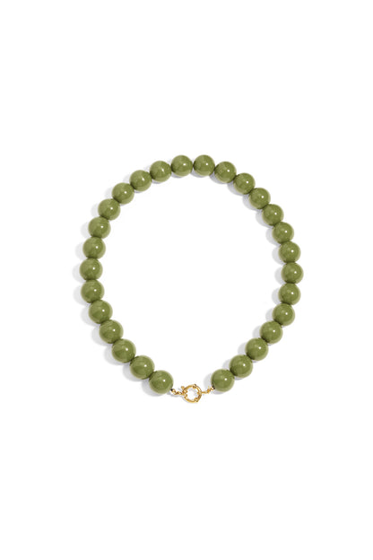 Collana con perle grandi e chiusura frontale-15mm