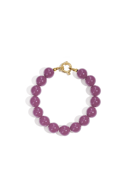Bracciale con perline medie e chiusura frontale - 12 mm