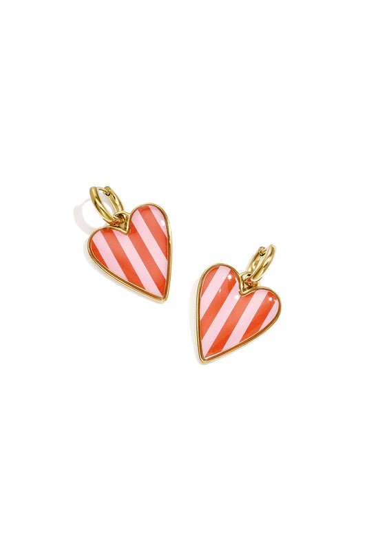 Orecchini pendenti a forma di cuore in acciaio inossidabile, serie Simple Daily Simple, gioielli da donna