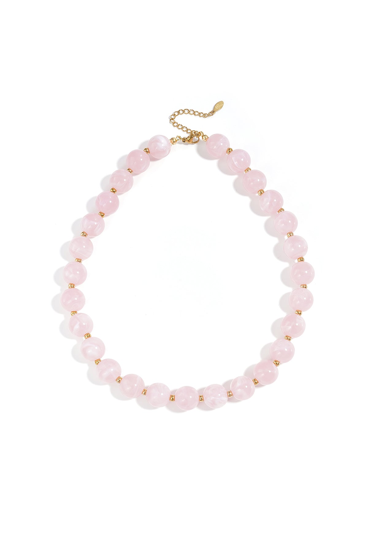 Collana di perline con perle dorate da 135 mm