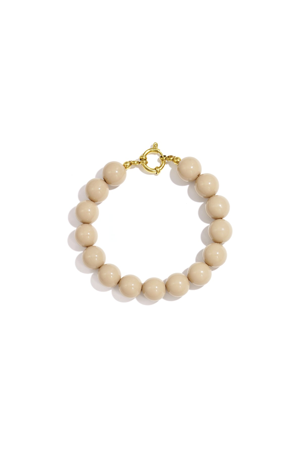 Bracciale con perline medie e chiusura frontale - 12 mm