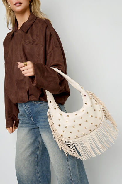 Borsa a mano borchiata