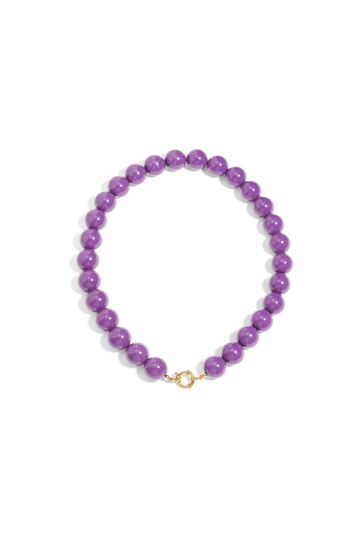 Collana con perle grandi e chiusura frontale-15mm