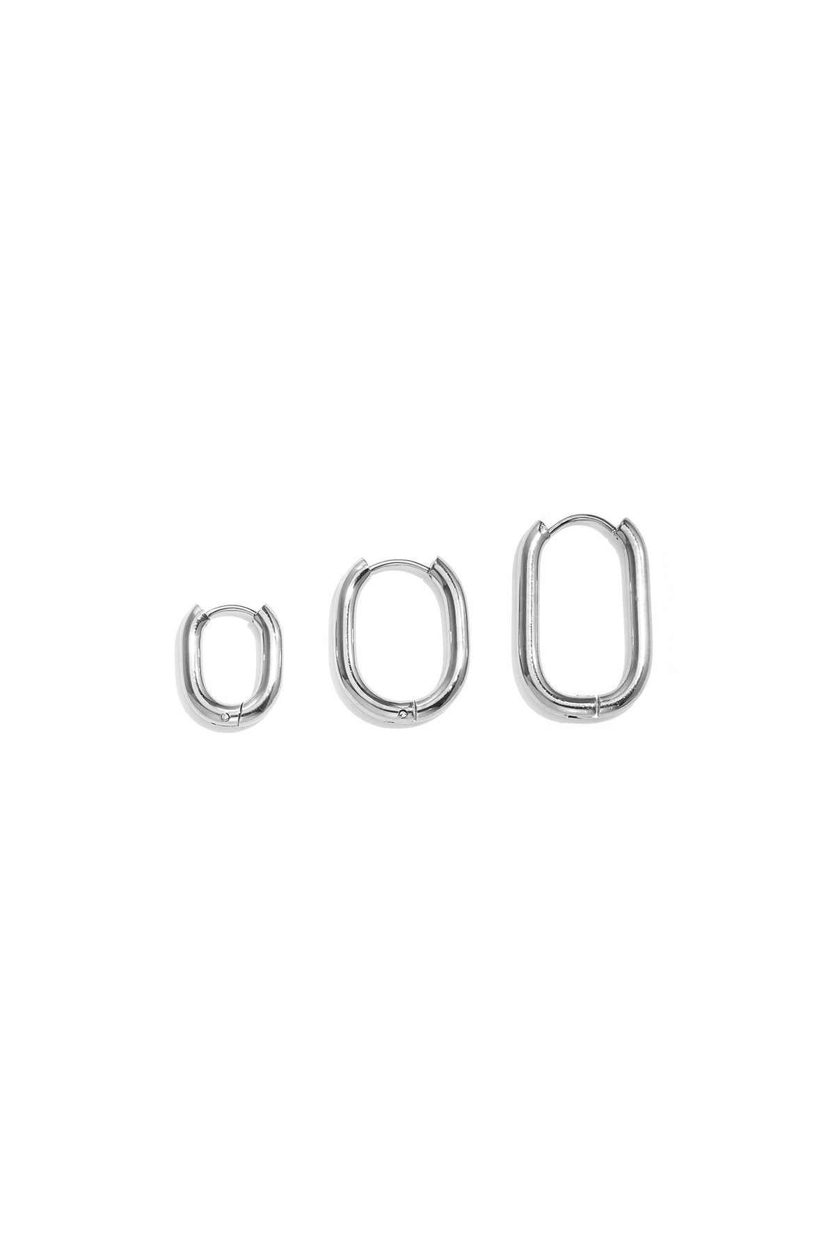 Set di orecchini in acciaio inossidabile dalla forma geometrica, semplici, per tutti i giorni, serie Simple, gioielli da donna