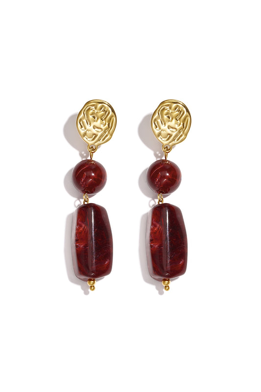 Orecchini pendenti in acciaio inossidabile con perline, serie Retro Daily Classic, gioielli da donna