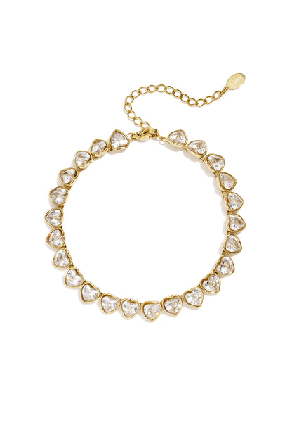 Bracciali a catena in acciaio inossidabile con cuore, serie Simple Daily Simple, gioielli da donna