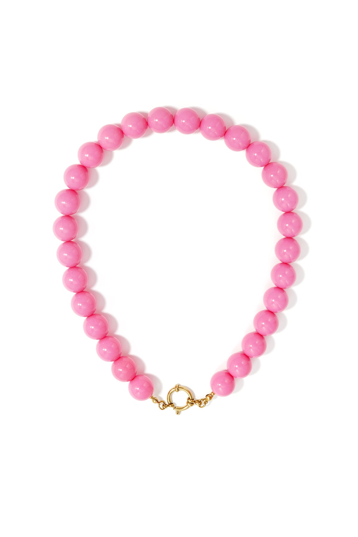 Collana con perle grandi e chiusura frontale-15mm