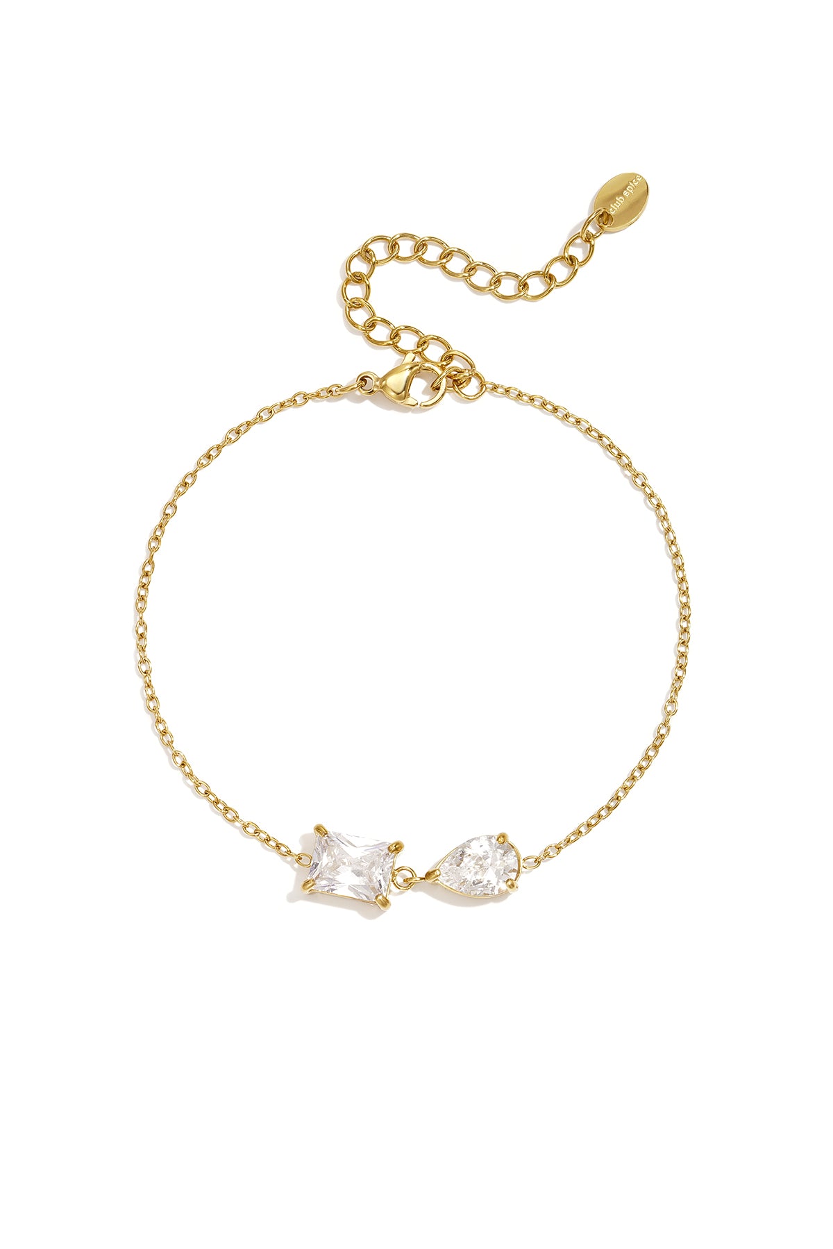 Braccialetti con ciondoli in acciaio inossidabile a forma ellittica, semplici, per tutti i giorni, della serie Simple, gioielli da donna.