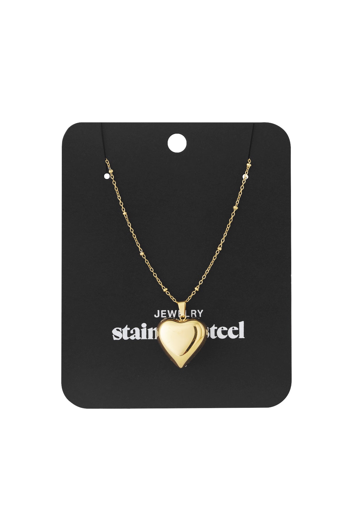 Collane con ciondolo in acciaio inossidabile a forma di cuore casual quotidiane