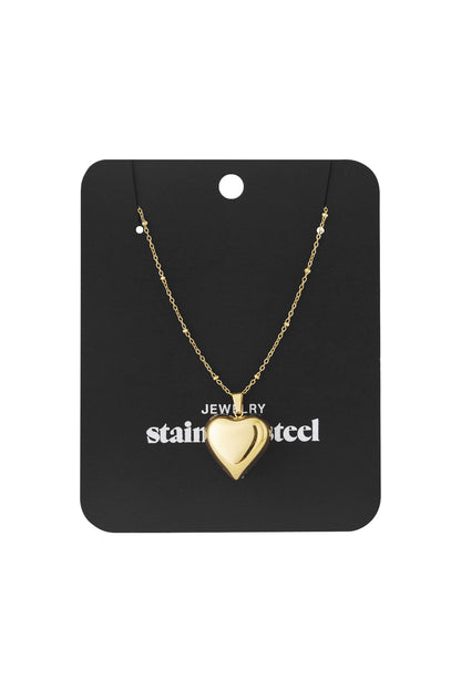 Collane con ciondolo in acciaio inossidabile a forma di cuore casual quotidiane