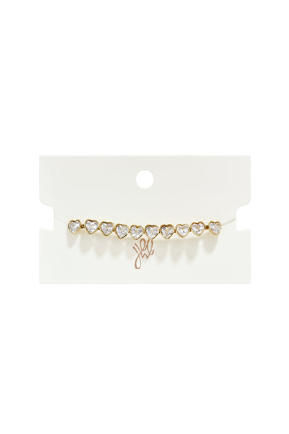 Bracciali a catena in acciaio inossidabile con cuore, serie Simple Daily Simple, gioielli da donna