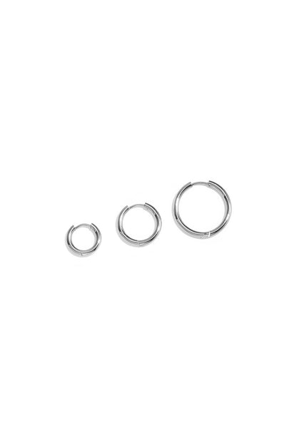 Set di orecchini in acciaio inossidabile dalla forma geometrica, semplici, per tutti i giorni, serie Simple, gioielli da donna
