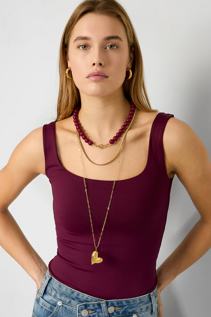 Collana di perline con chiusura frontale - 12 mm