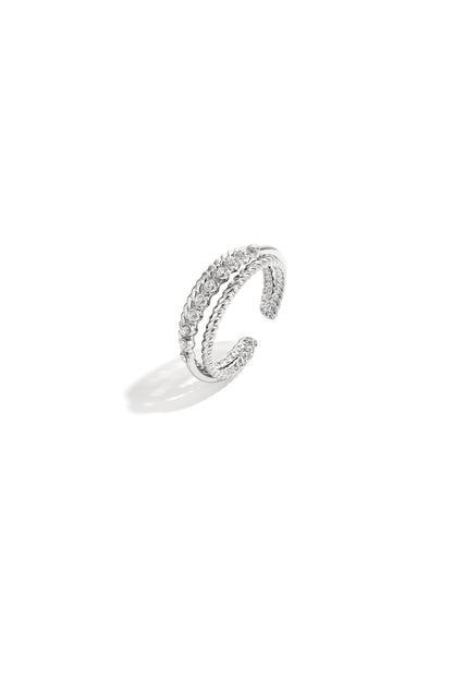Anello doppio con piccole pietre