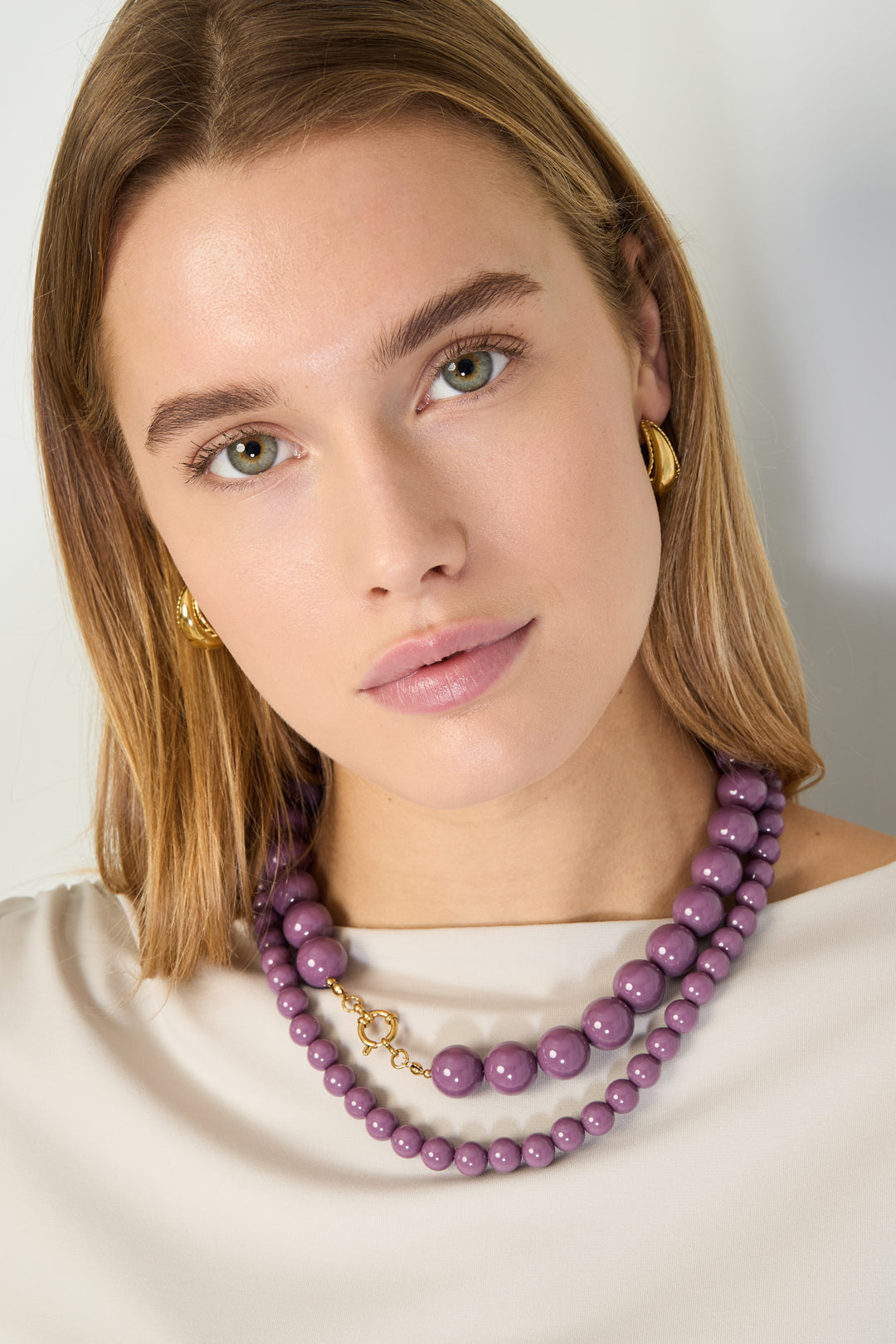 Collana con perle medie-10mm