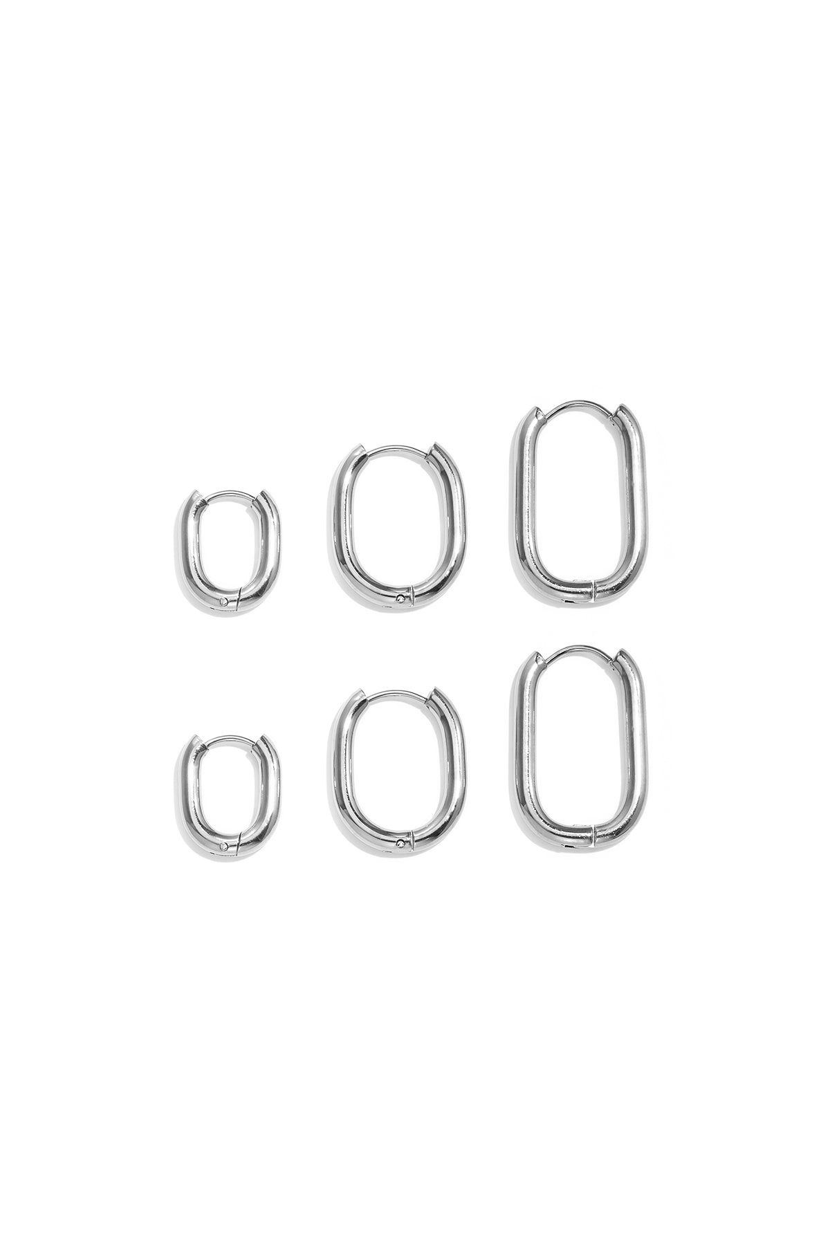 Set di orecchini in acciaio inossidabile dalla forma geometrica, semplici, per tutti i giorni, serie Simple, gioielli da donna