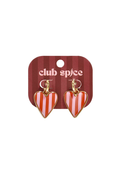 Orecchini pendenti a forma di cuore in acciaio inossidabile, serie Simple Daily Simple, gioielli da donna