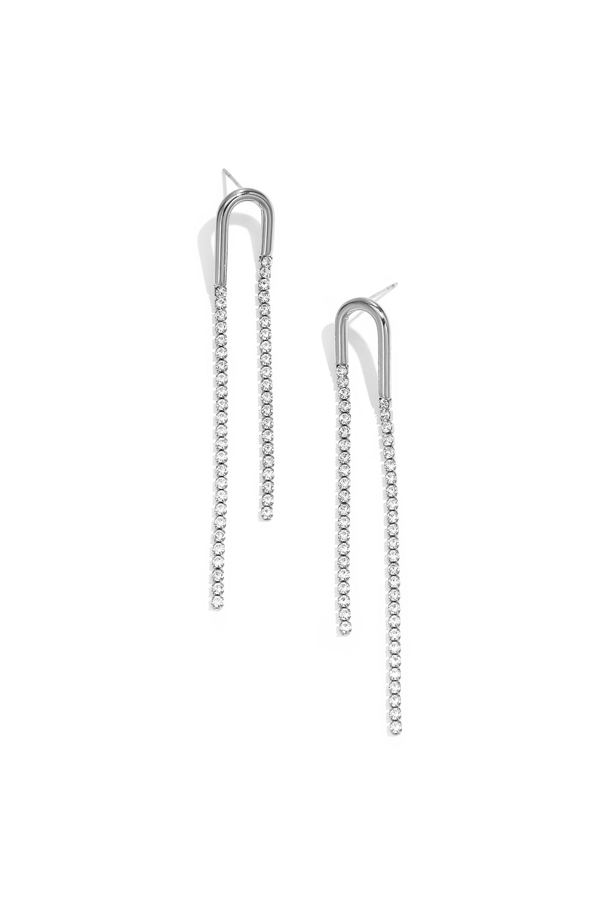 Orecchini pendenti in acciaio inossidabile con catena, semplici, per feste/raduni, serie Simple, gioielli da donna