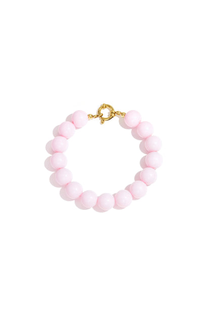 Bracciale con perline medie e chiusura frontale - 12 mm