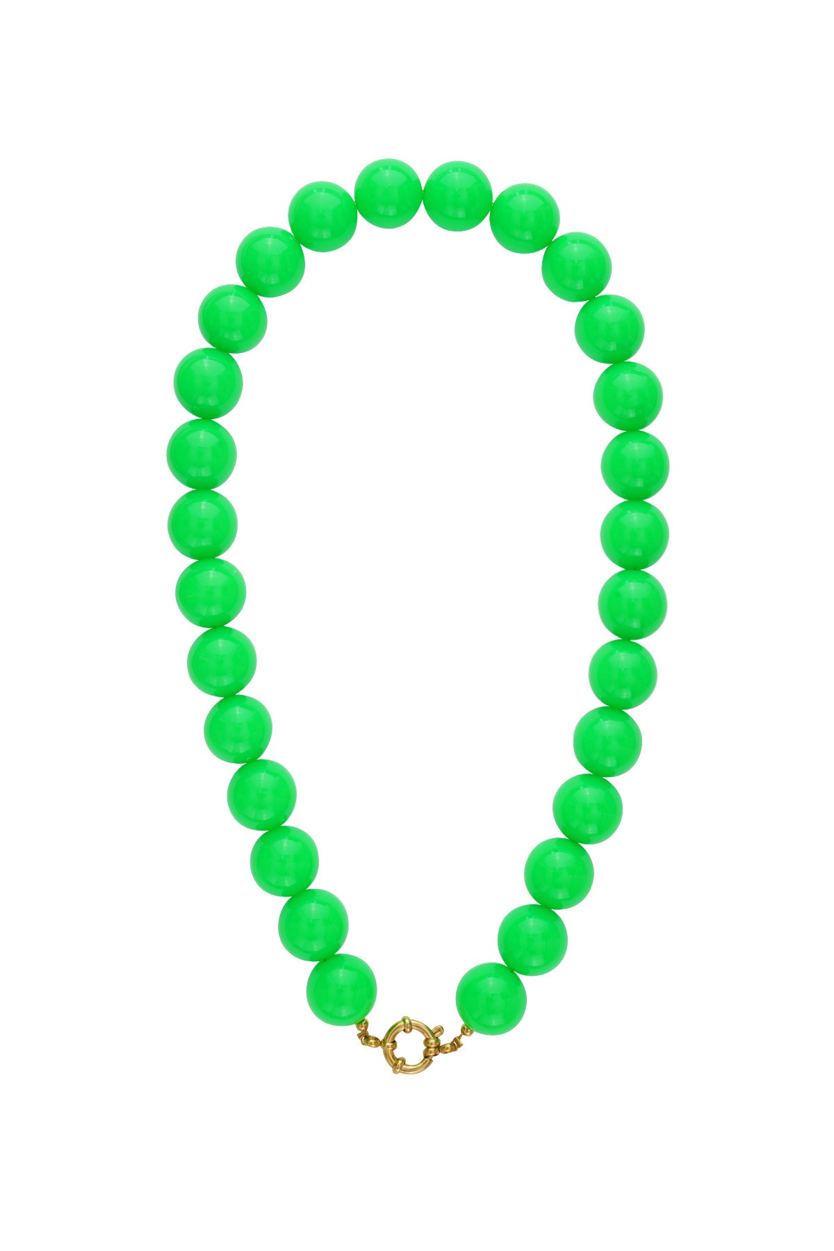 Collana con perle grandi e chiusura frontale-15mm