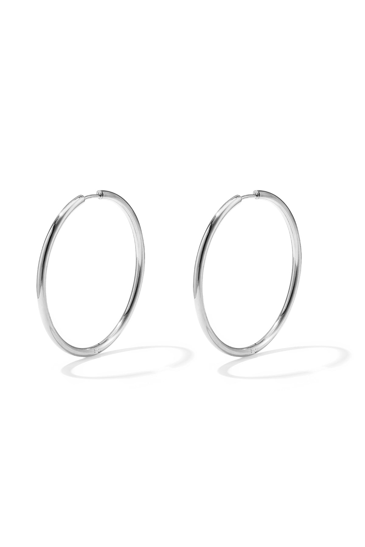Orecchini a cerchio medio in acciaio inossidabile Gold Stainless Steel