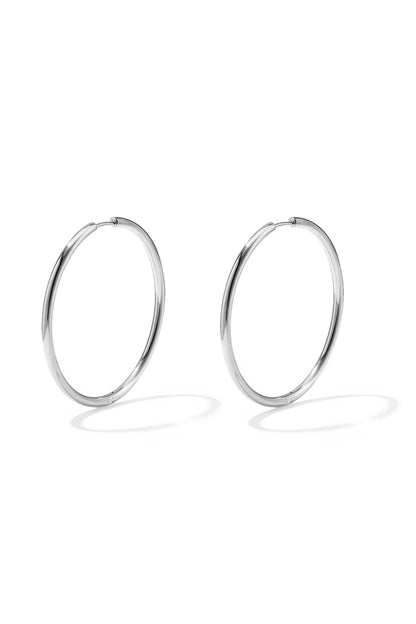 Orecchini a cerchio medio in acciaio inossidabile Gold Stainless Steel