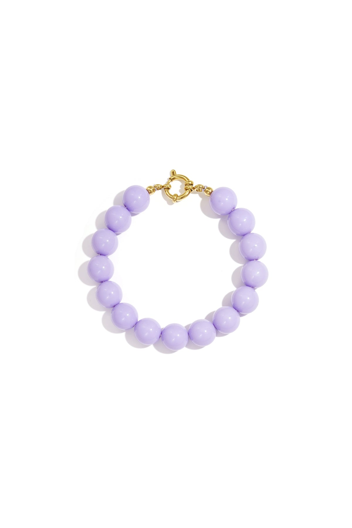 Bracciale con perline medie e chiusura frontale - 12 mm