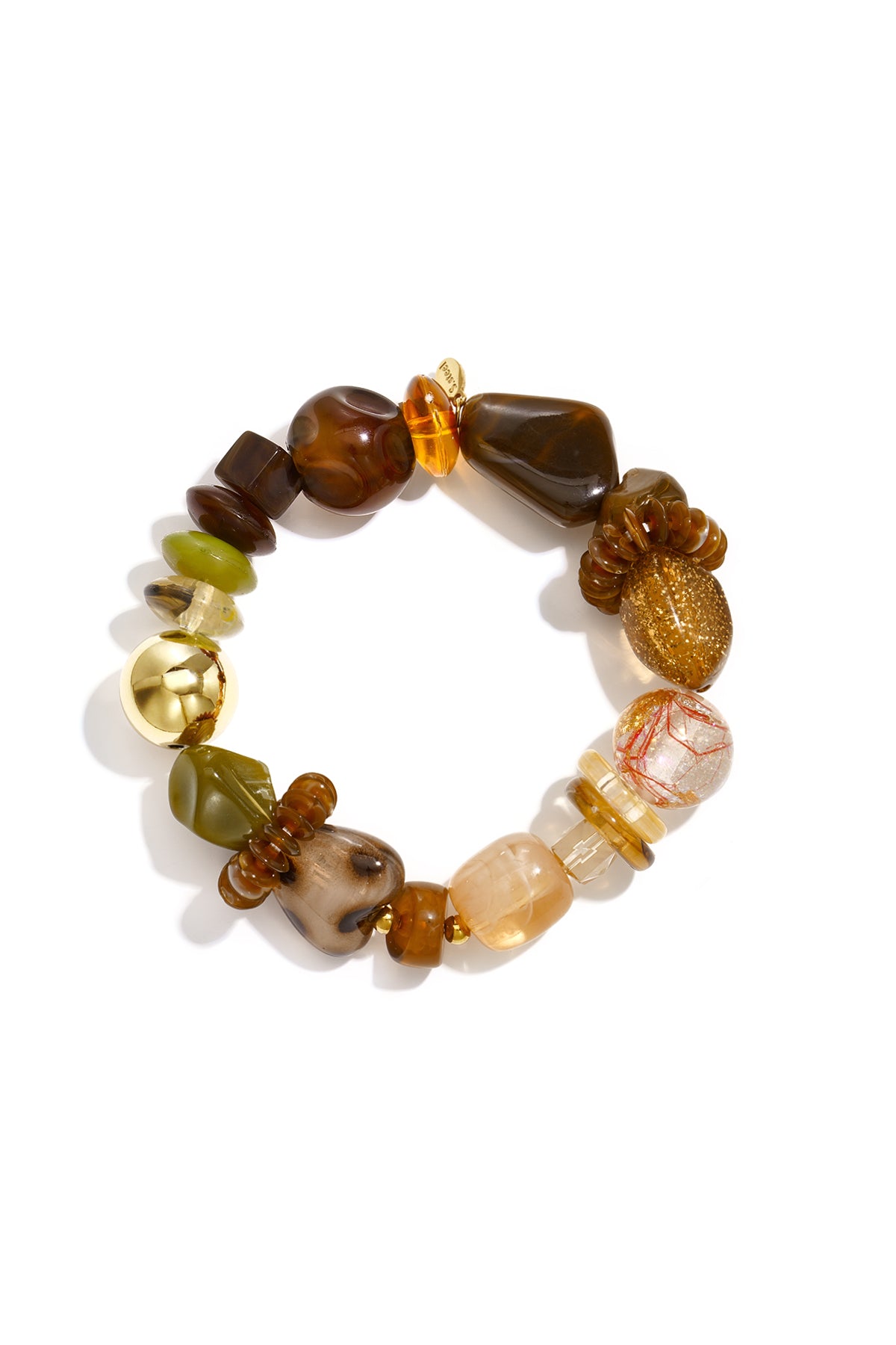 Braccialetti in acrilico con perline, forma irregolare, semplici, per tutti i giorni, serie Simple, gioielli da donna