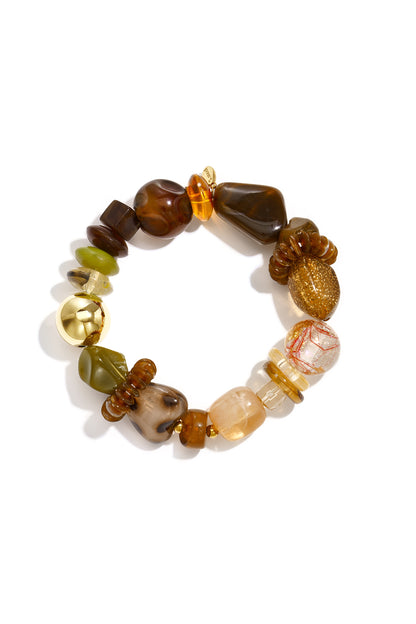 Braccialetti in acrilico con perline, forma irregolare, semplici, per tutti i giorni, serie Simple, gioielli da donna