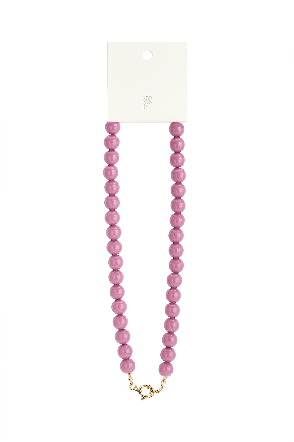Collana di perline con chiusura frontale - 12 mm