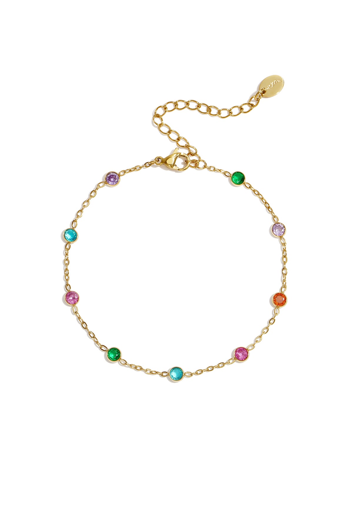 Braccialetti con ciondoli in acciaio inossidabile, modello Circle Simple, serie Daily Simple, gioielli da donna