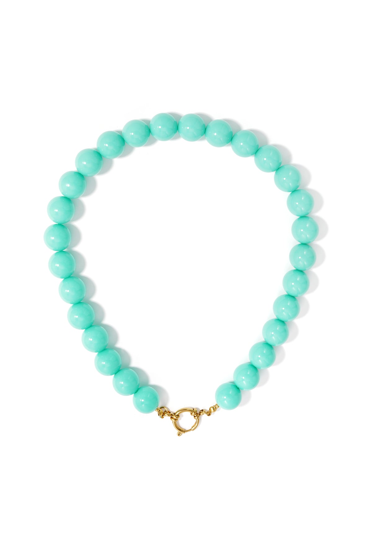 Collana con perle grandi e chiusura frontale-15mm