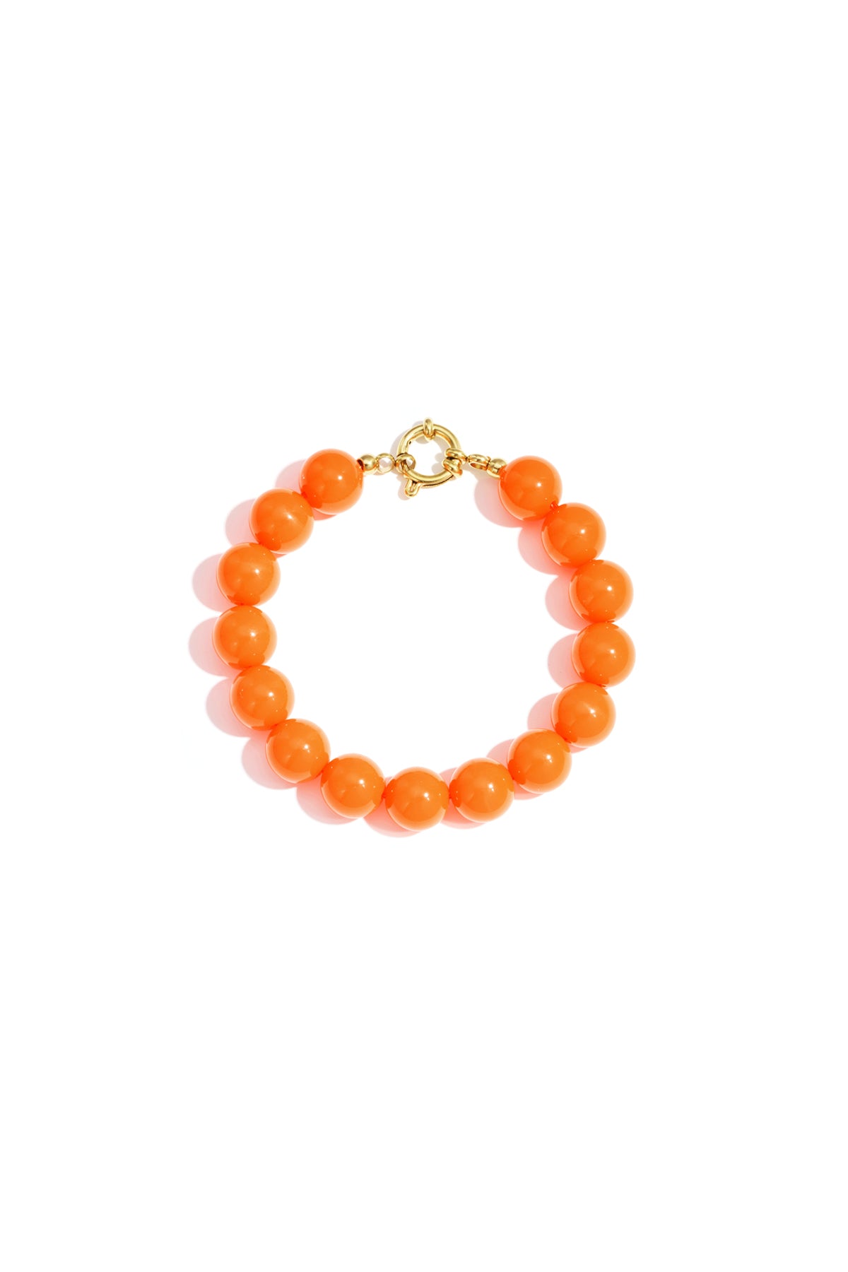 Bracciale con perline medie e chiusura frontale - 12 mm