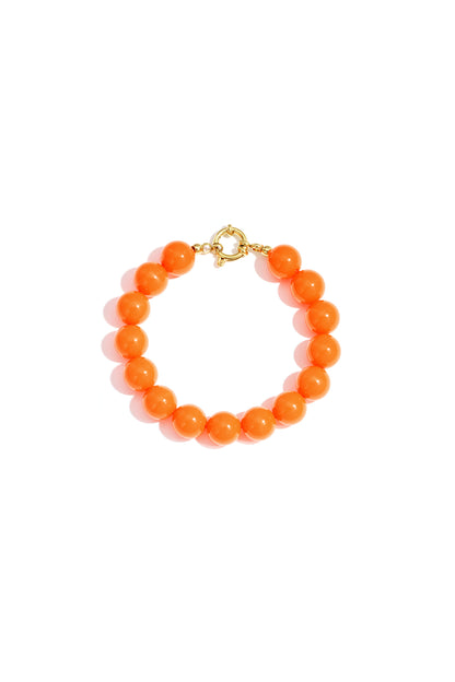 Bracciale con perline medie e chiusura frontale - 12 mm