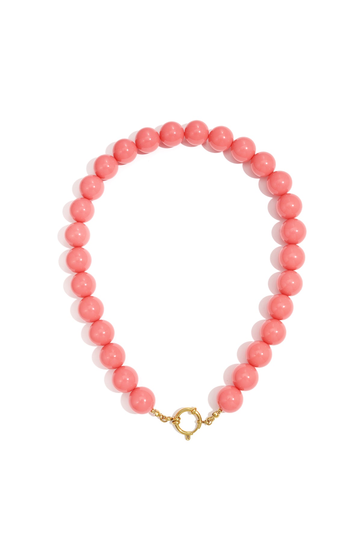 Collana con perle grandi e chiusura frontale-15mm