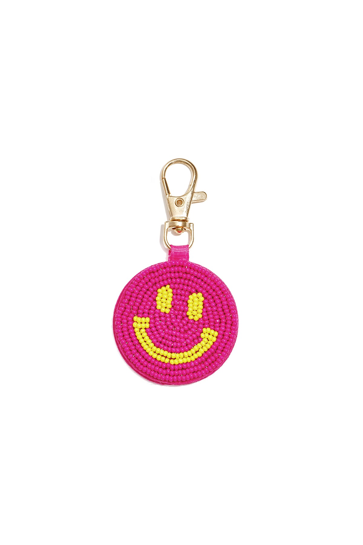 Ciondoli per borse con faccina sorridente, accessori casual in vetro per tutti i giorni