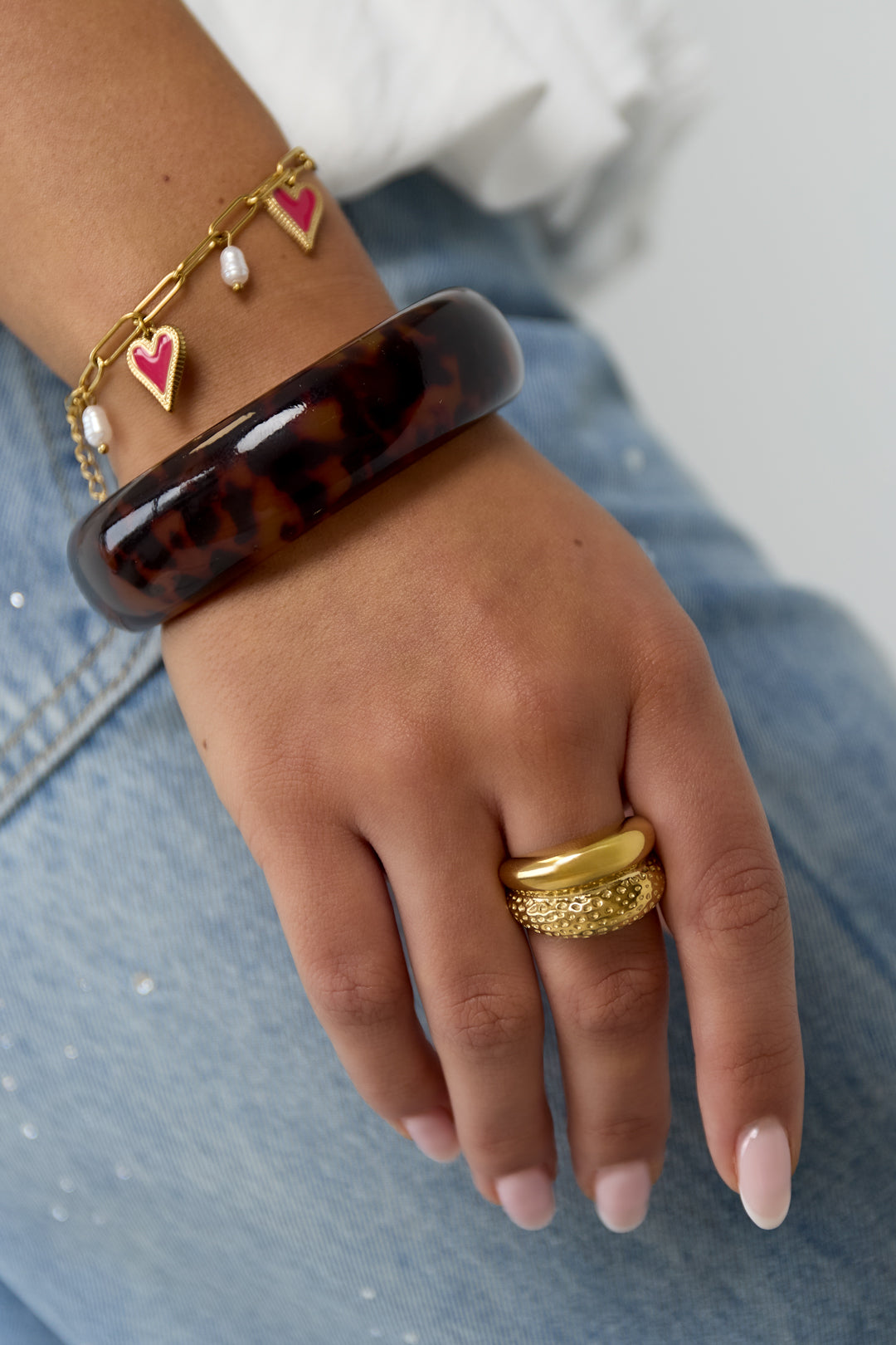 Doppio anello con struttura