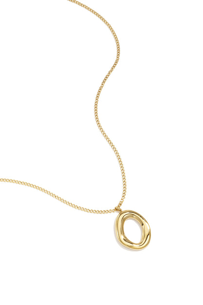 Collana con ciondolo organico di forma ovale