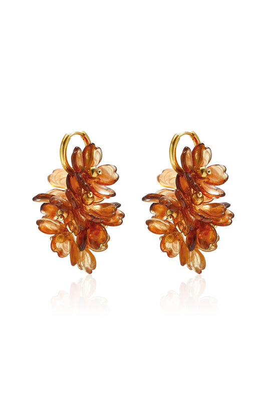 Orecchini con perline in acciaio inossidabile, modello Fiore, serie Semplice per tutti i giorni, gioielli da donna