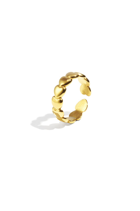 Anelli minimalisti in acciaio inossidabile a forma di cuore, casual, quotidiani, semplici, gioielli da donna