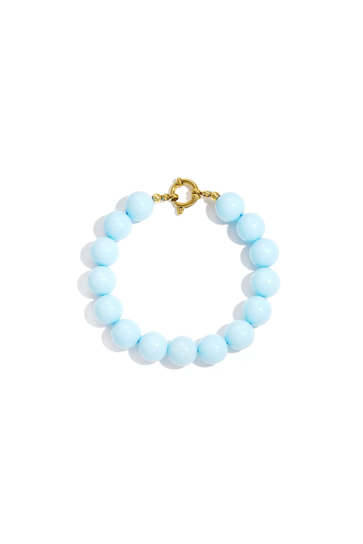 Bracciale con perline medie e chiusura frontale - 12 mm