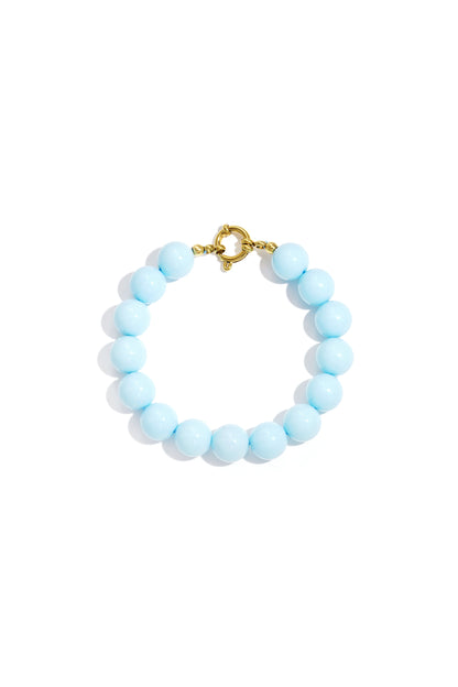 Bracciale con perline medie e chiusura frontale - 12 mm