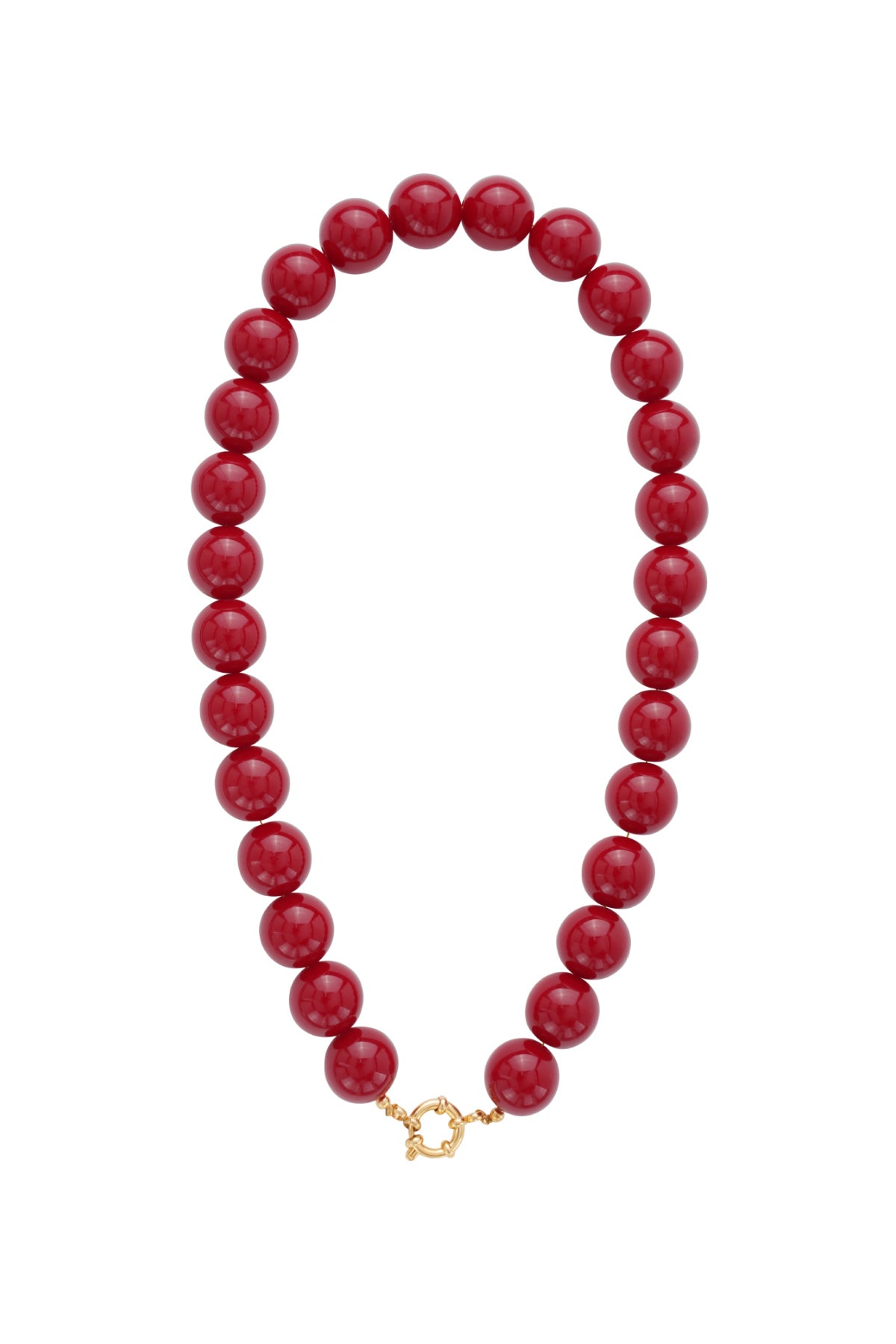 Collana con perle grandi e chiusura frontale-15mm