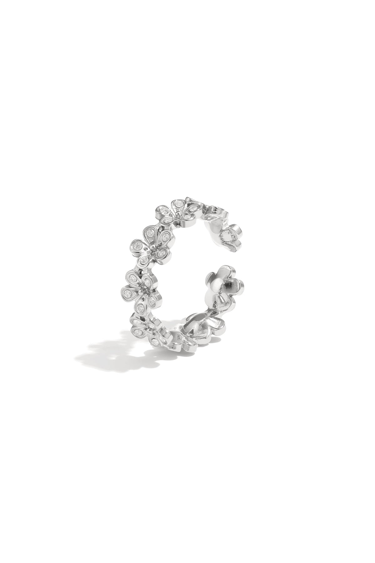 Anello a forma di margherita con pietre
